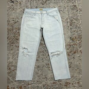 MOTHER The dropout Fray get Blondie cropped jeans size 28 light wash
